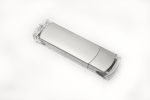 Plastikowo-metalowy pendrive reklamowy - srebrny
