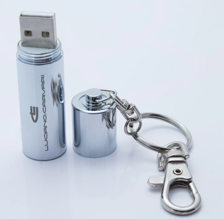 Nieanodowany metalowy pendrive z grawerem