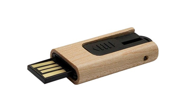 Pendrive usb z drewna z mini chip'em