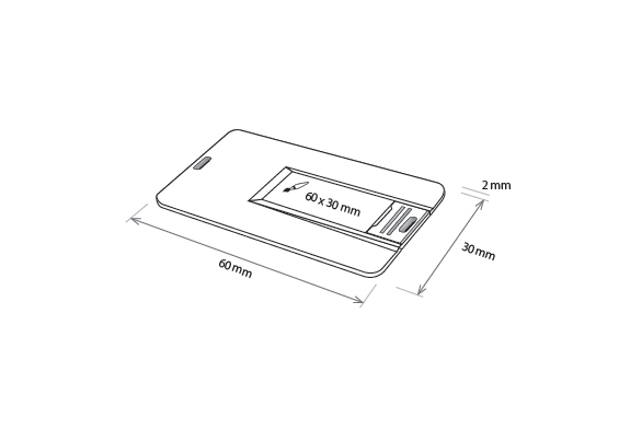 Powierzchnia druku - Pendrive w kształcie karty kredytowej MINI