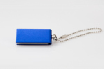 Metalowy obrotowy mini pendrive - niebieski